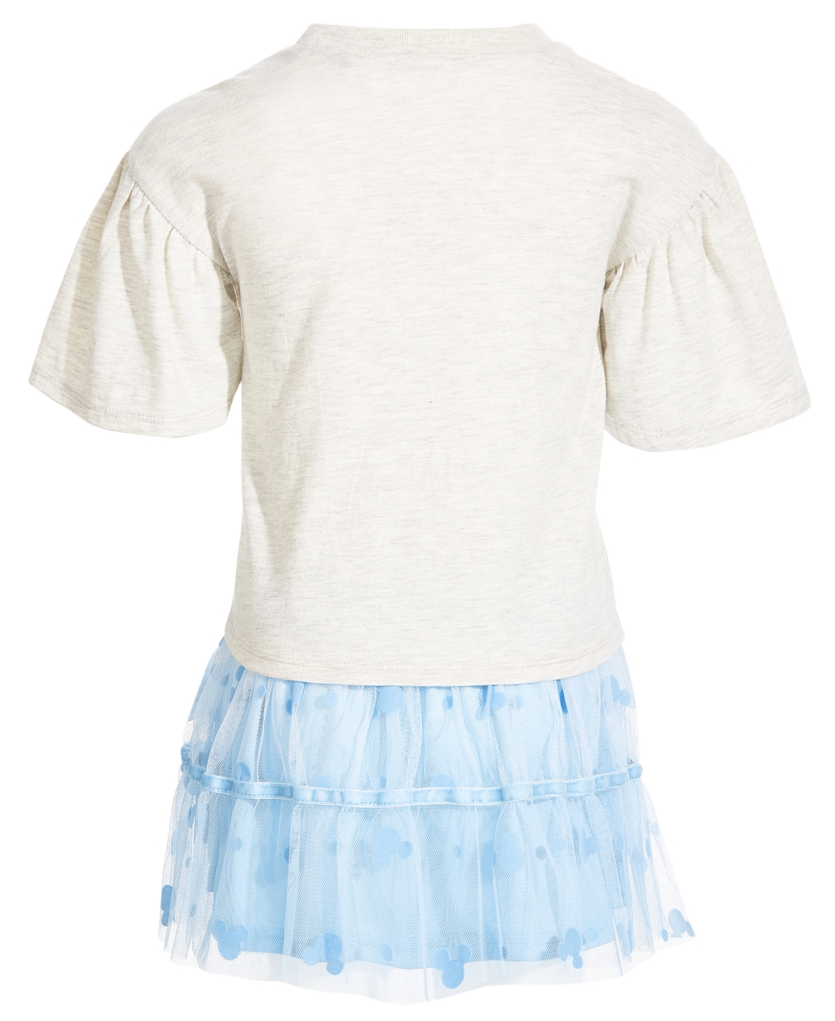Shop Disney Toddler & Little Girls 2-pc. Minnie Mouse Kindness Printed Flutter-sleeve T-shirt & Tulle Skirt Set In Light Beig