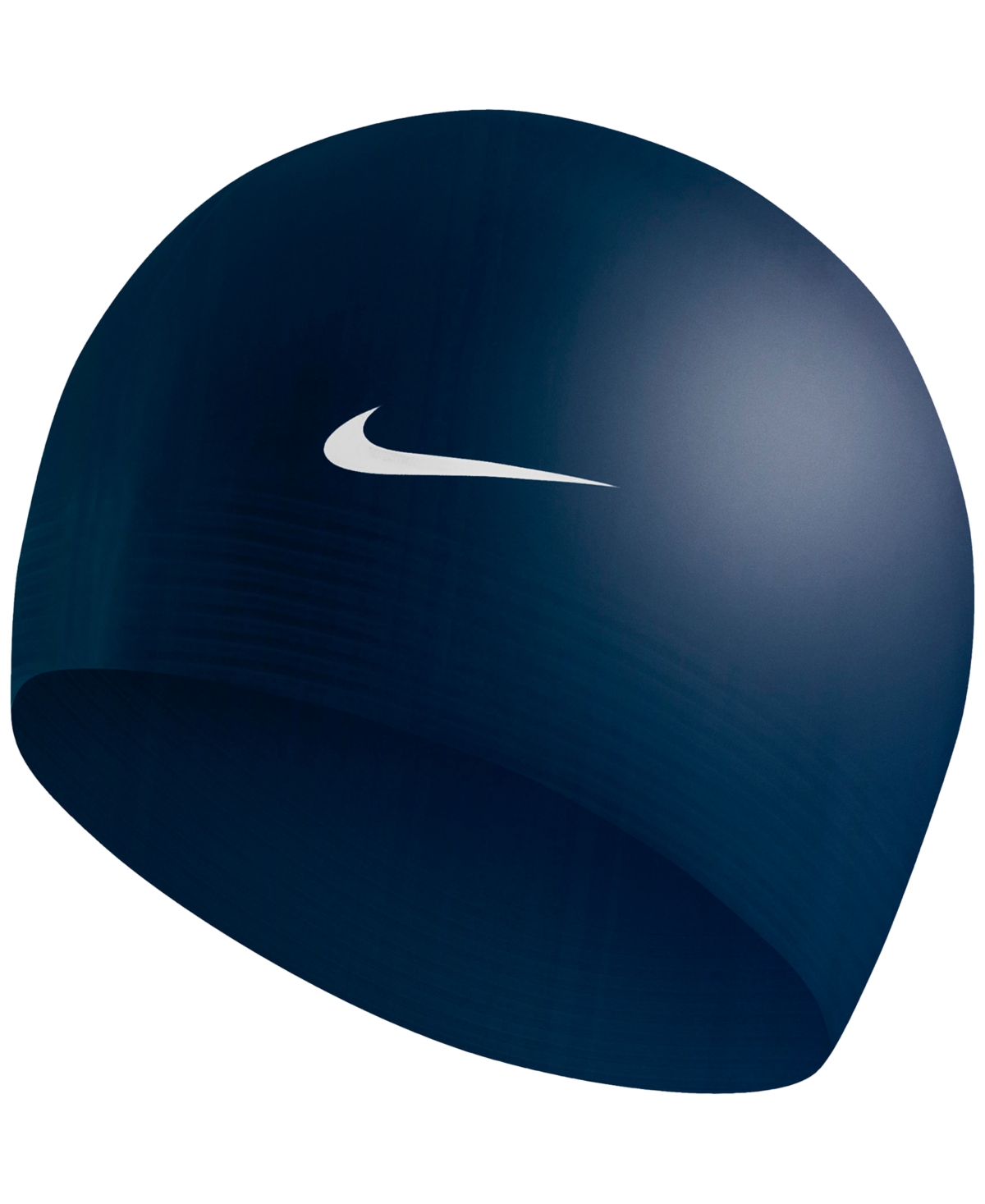 Shop Nike Women's Solid Latex Swim Cap In Midnight Navy