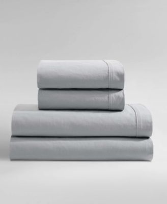 Washed Cotton Percale 4-Pc. Sheet Set, Queen