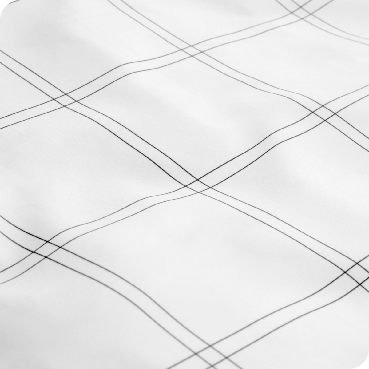 Bare Home Double Brushed Printed Duvet Cover Set - Modern plaid x2013; white/grey