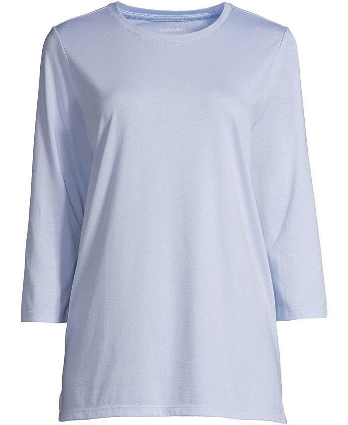 Lands' End Women's 3/4 Sleeve Cotton Supima Tunic Macy's