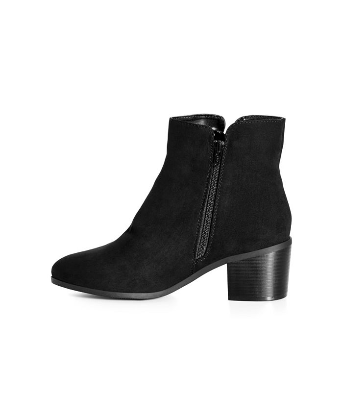 AVENUE Womens WIDE FIT Jean Ankle Boot - black - Macy's