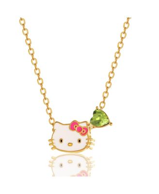 Sanrio Heart Birthstone Charm Necklace - 16 + 2'' Chain