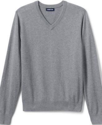 Men's Cotton Modal Fine Gauge V-neck Sweater
