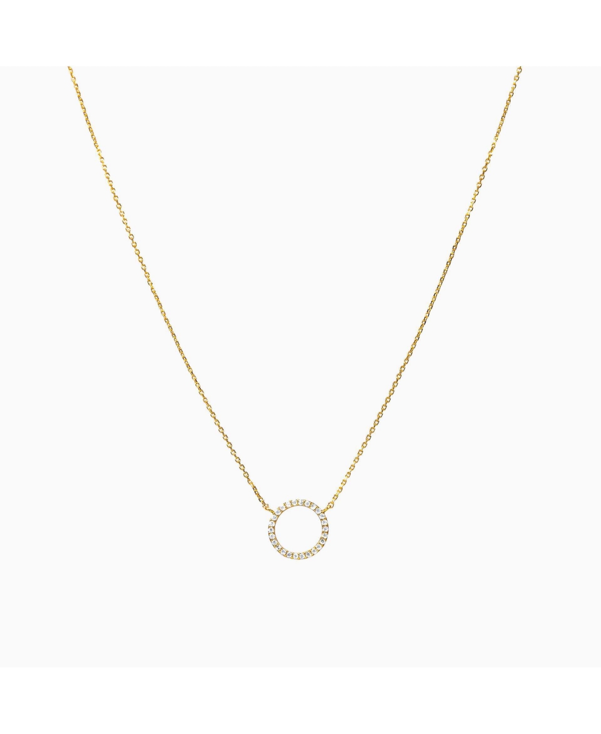 Kayla Circle Pendant Necklace - Gold