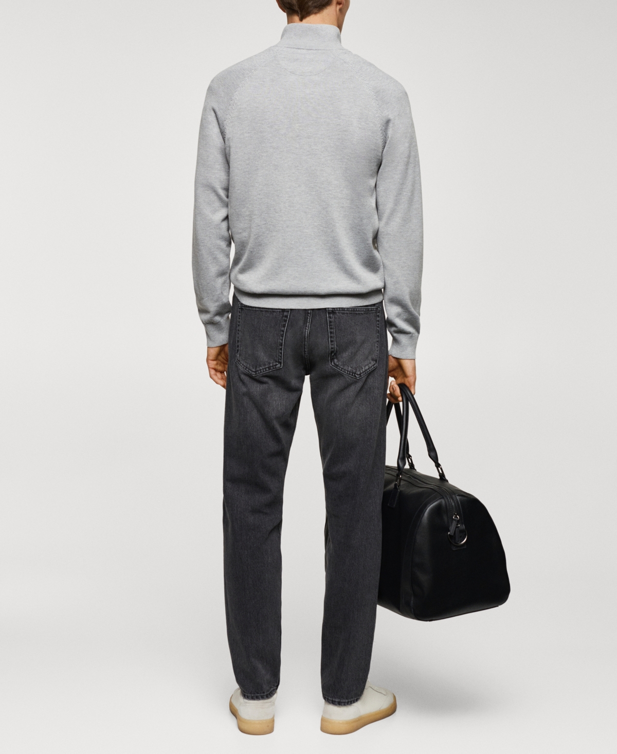 Mango Men's Zipped Cotton Cardigan