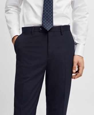 Men's Stretch Fabric Slim-Fit Suit Pants