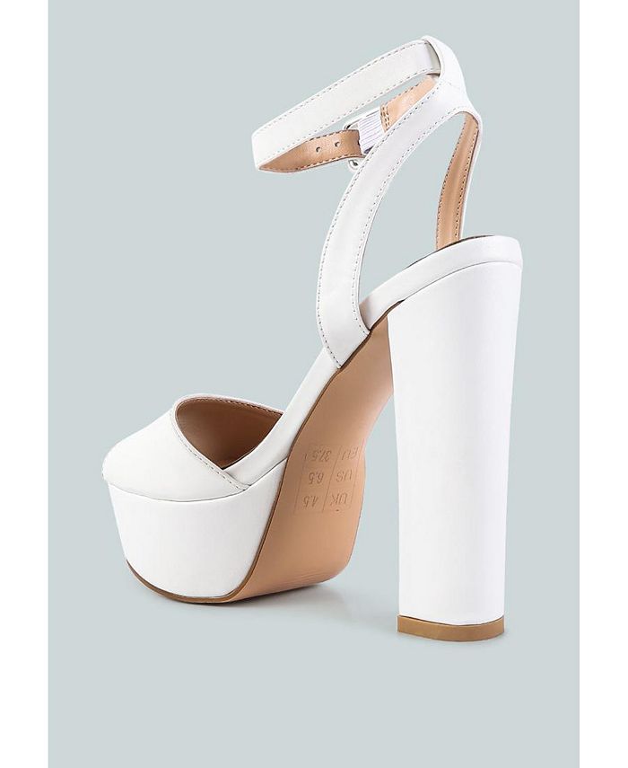 London Rag Women's Rager Peep-Toe High Platform Block Sandals - Macy's