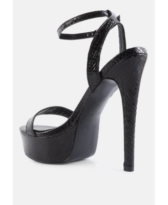 Womens Queen Bee Rhinestone Heeled Sandals