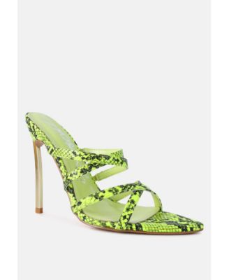 Womens Nightclub Ready Strappy Stiletto Heel Sandals