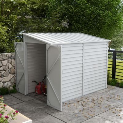 4.6' x 9' Metal Outdoor Storage Shed with Lockable Doors