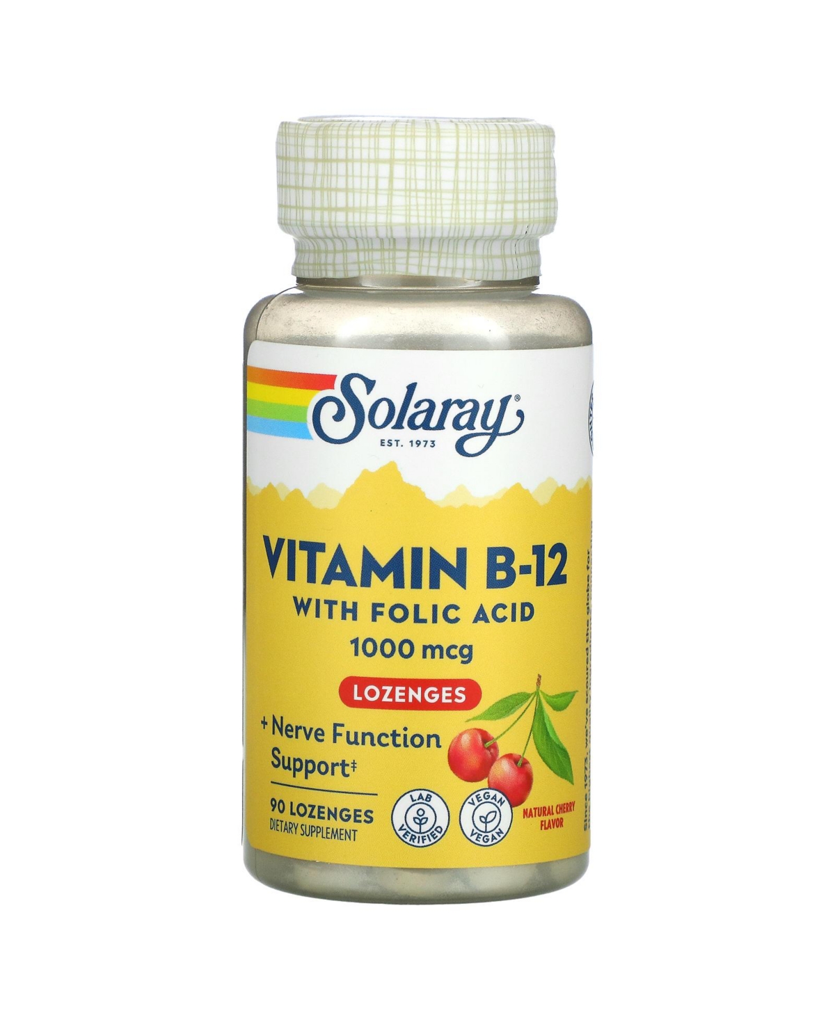 Vitamin B-12 with Folic Acid Natural Cherry 1 000 mcg - 90 Lozenges - Assorted Pre-pack (See Table