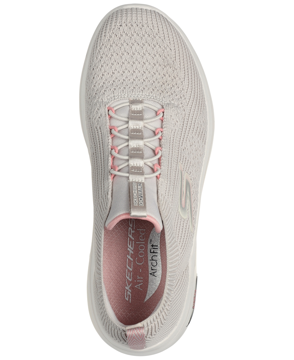 Skechers Women's Go Walk Arch Fit- Crystal Waves Walking Sneakers from Finish Line - Pink
