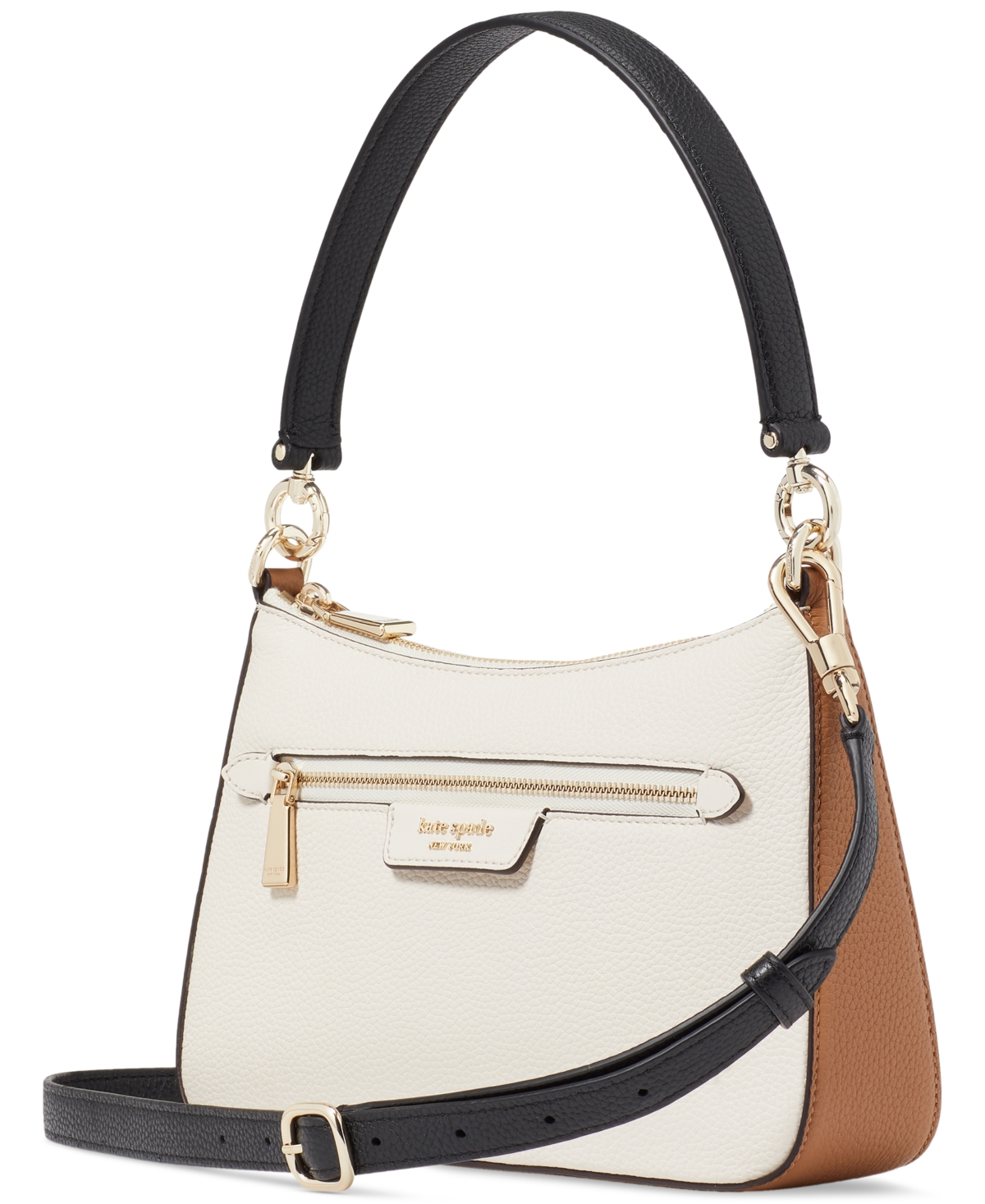 Kate Spade Hudson Pebbled Leather Small Convertible Crossbody In Neutral