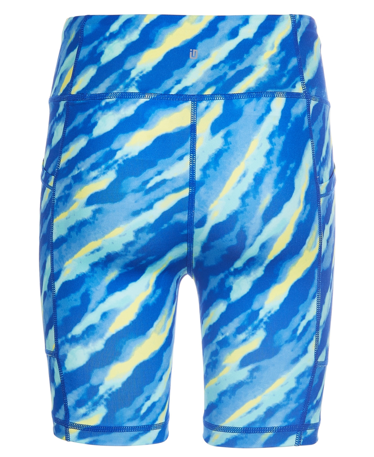 Shop Id Ideology Big Girls 2-pc. Tie-dyed Print Bike Shorts, Created For Macy's In Deep Cobalt