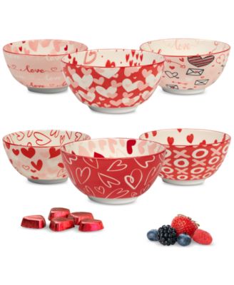 Valentine's Day Bowls, Set of 6