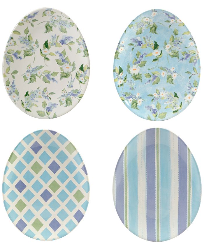Certified international easter egg shaped plates set of 4 macy s