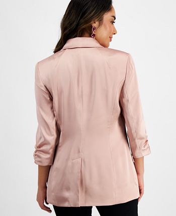 Petite Satin 3/4-Sleeve Jacket, Created for Macy's
