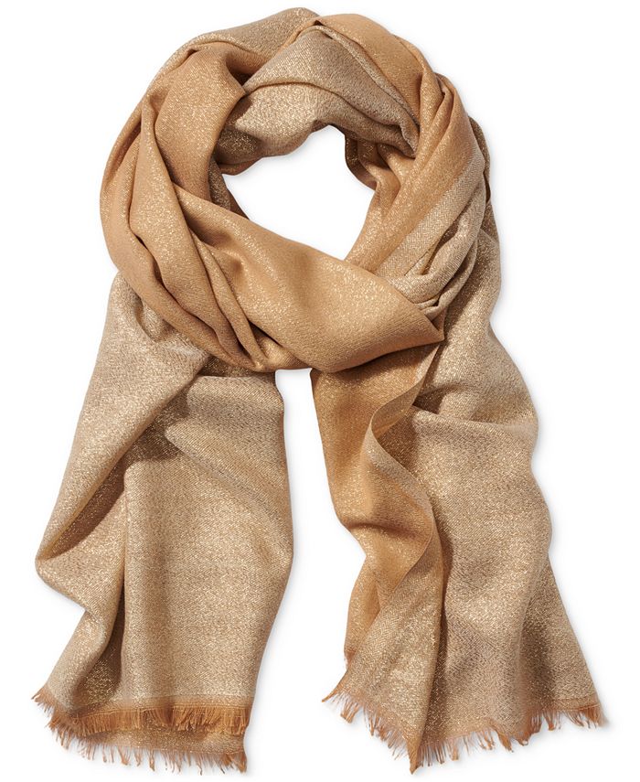 Calvin klein lightweight best sale metallic evening wrap