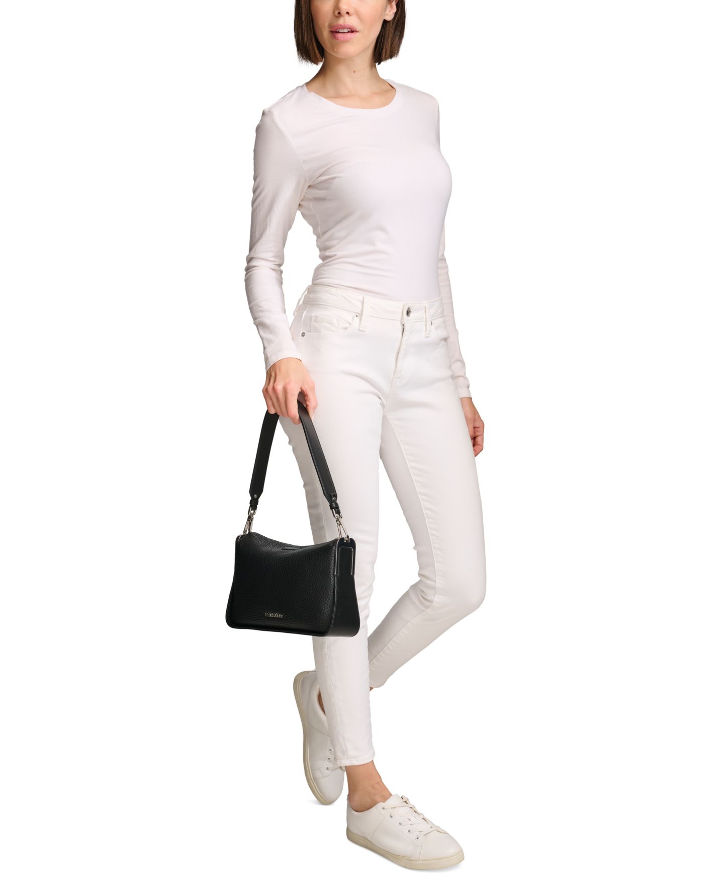 Женская сумка Calvin Klein Fay Demi Shoulder with Magnetic Top Closure, цвет: Белый — фото 8