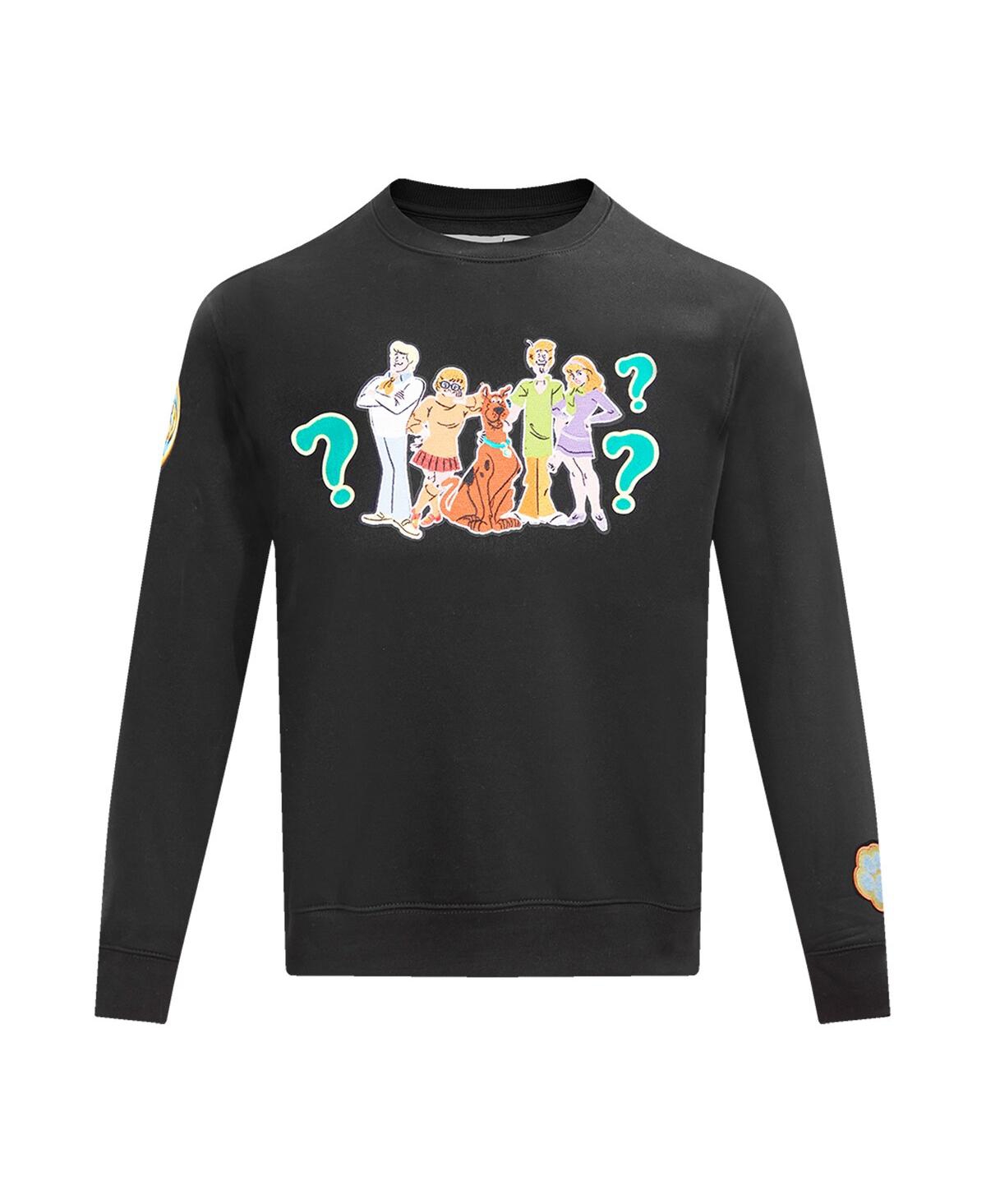 Shop Freeze Max Men's And Women's  Black Scooby-doo Mystery Solving Club Pullover Sweatshirt