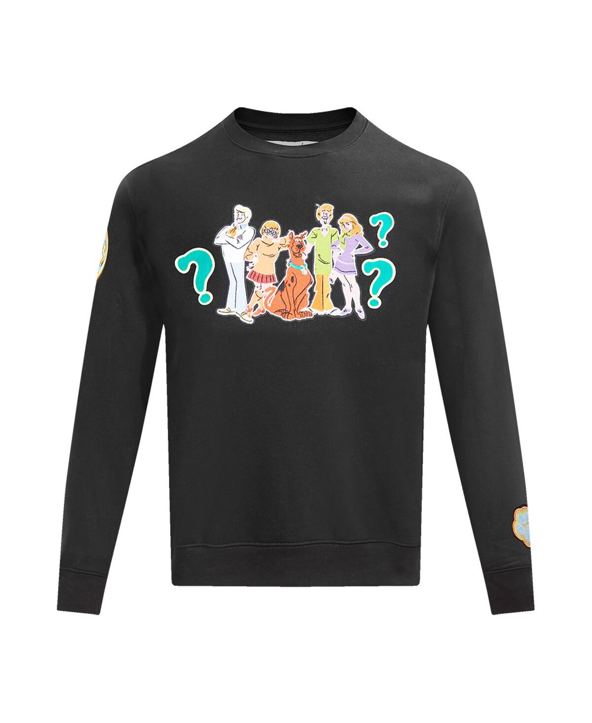 FREEZE MAX MEN'S AND WOMEN'S FREEZE MAX BLACK SCOOBY-DOO MYSTERY SOLVING CLUB PULLOVER SWEATSHIRT 