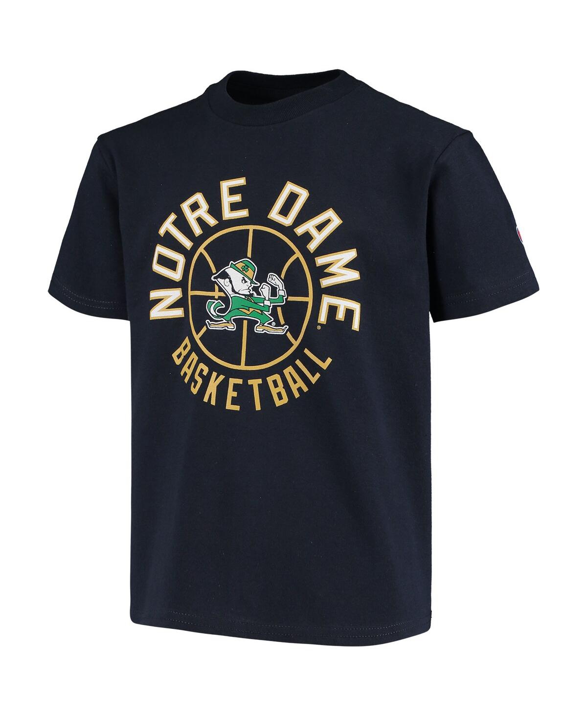 Shop Champion Big Boys  Navy Notre Dame Fighting Irish Basketball T-shirt