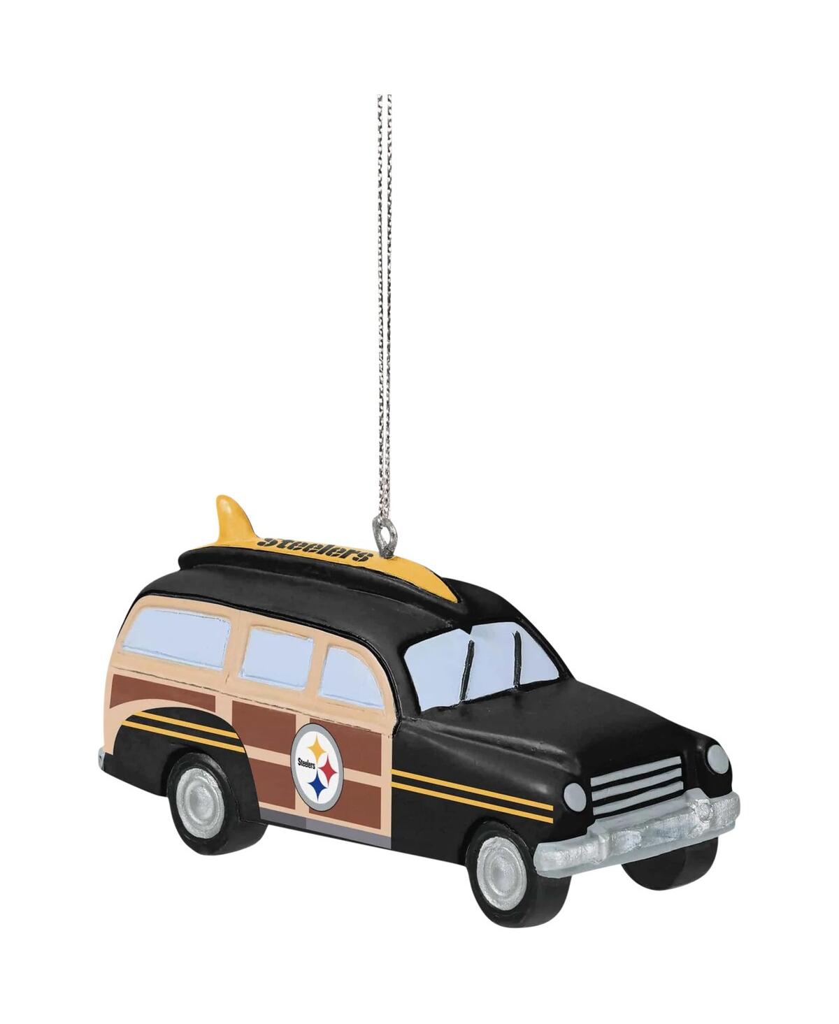 Foco Pittsburgh Steelers Station Wagon Ornament In Black