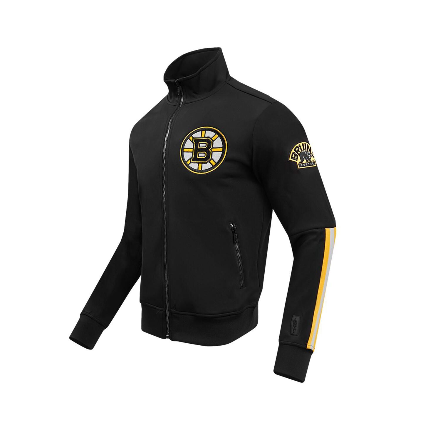 Мужская куртка Pro Standard Black Boston Bruins Classic Chenille Full-Zip Track — фото 3
