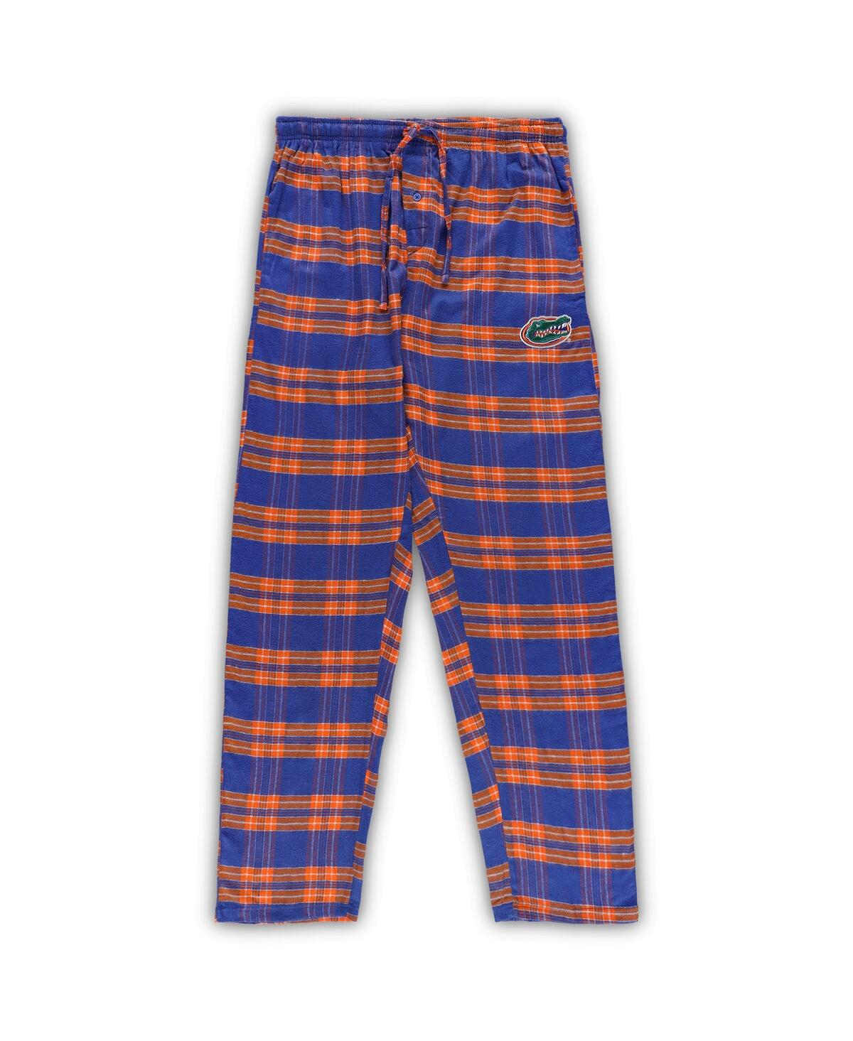 Shop Profile Men's  Royal, Orange Florida Gators Big And Tall 2-pack T-shirt And Flannel Pants Set In Royal,orange