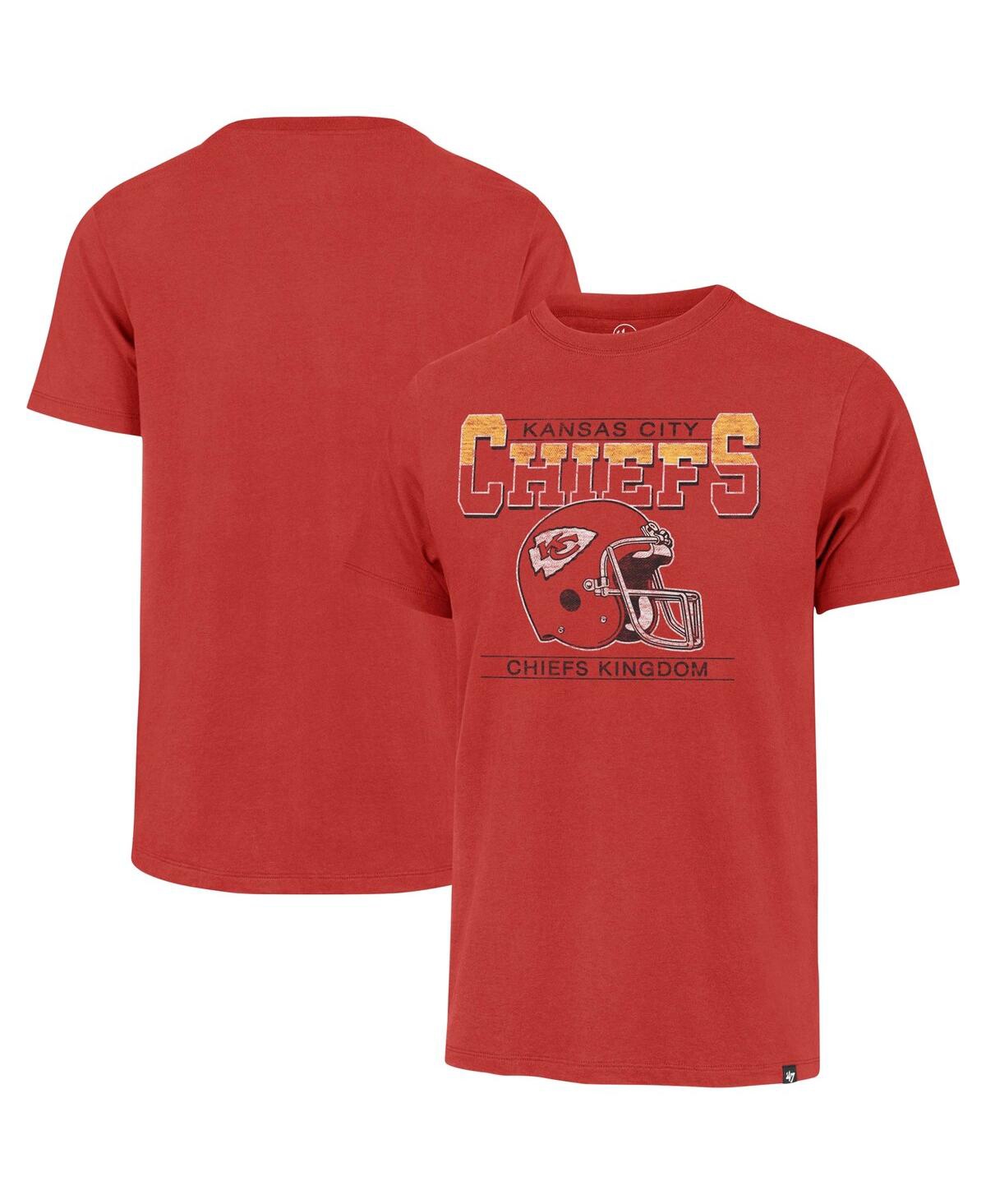 Shop 47 Brand Men's ' Red Distressed Kansas City Chiefs Time Lock Franklin T-shirt