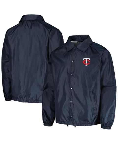 Мужская куртка Dunbrooke Navy Minnesota Twins Coach's Raglan Full-Snap Windbreaker