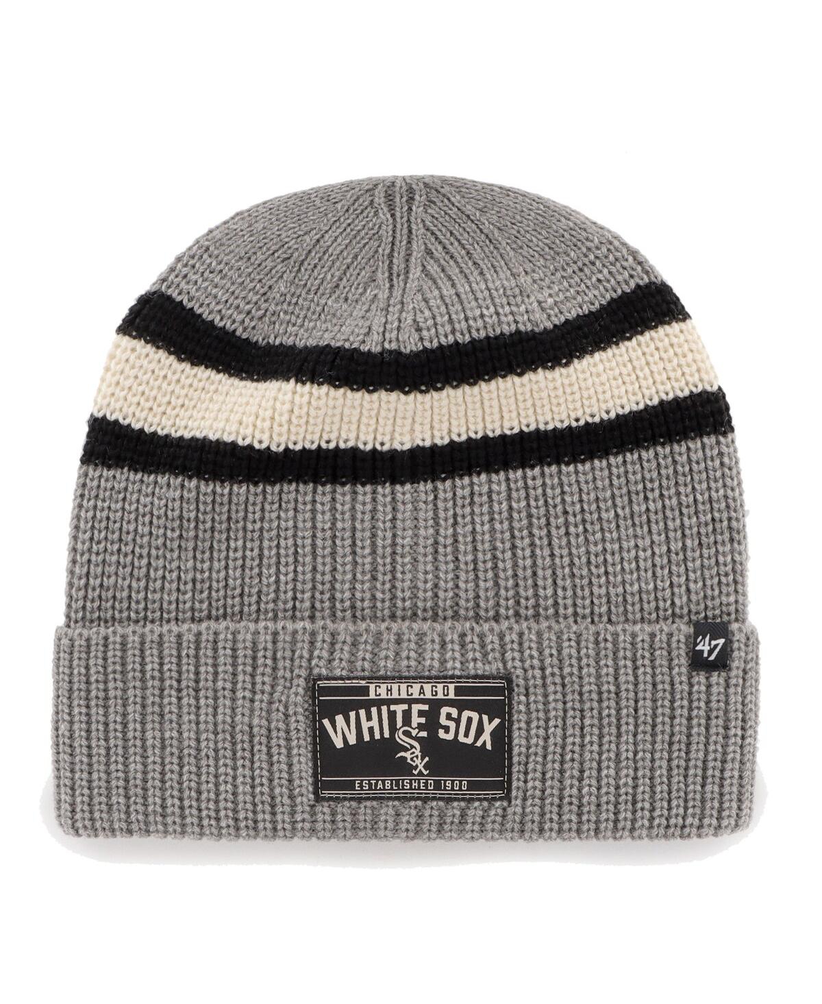 47 Brand Men's ' Graphite Chicago White Sox Penobscotâ Cuffed Knit Hat In Gray