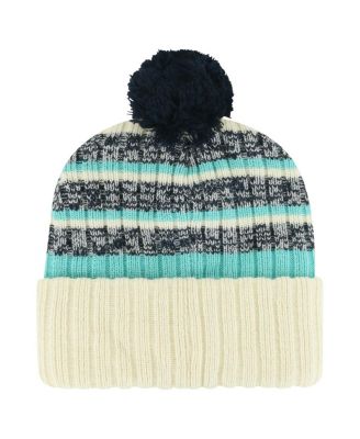 Men's Cream Seattle Kraken Tavern Cuffed Knit Hat with Pom