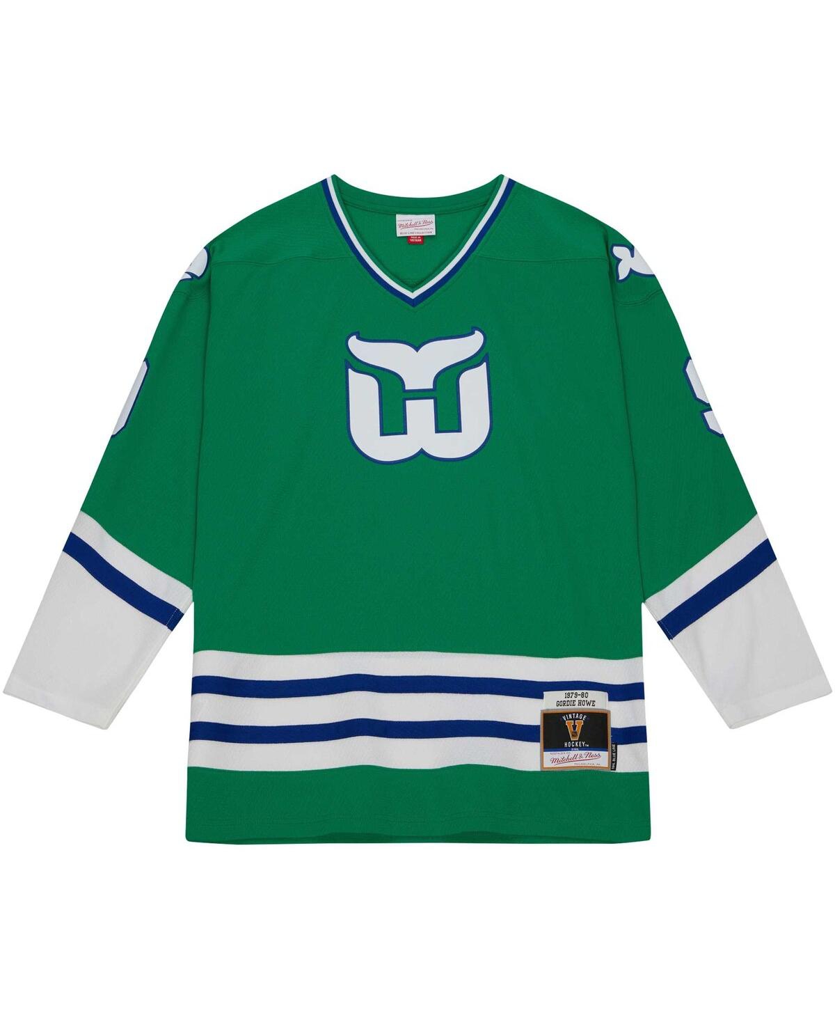 Men's Mitchell & Ness Gordie HoweHartford Whalers 1979/80 Blue Line Player Jersey - Green