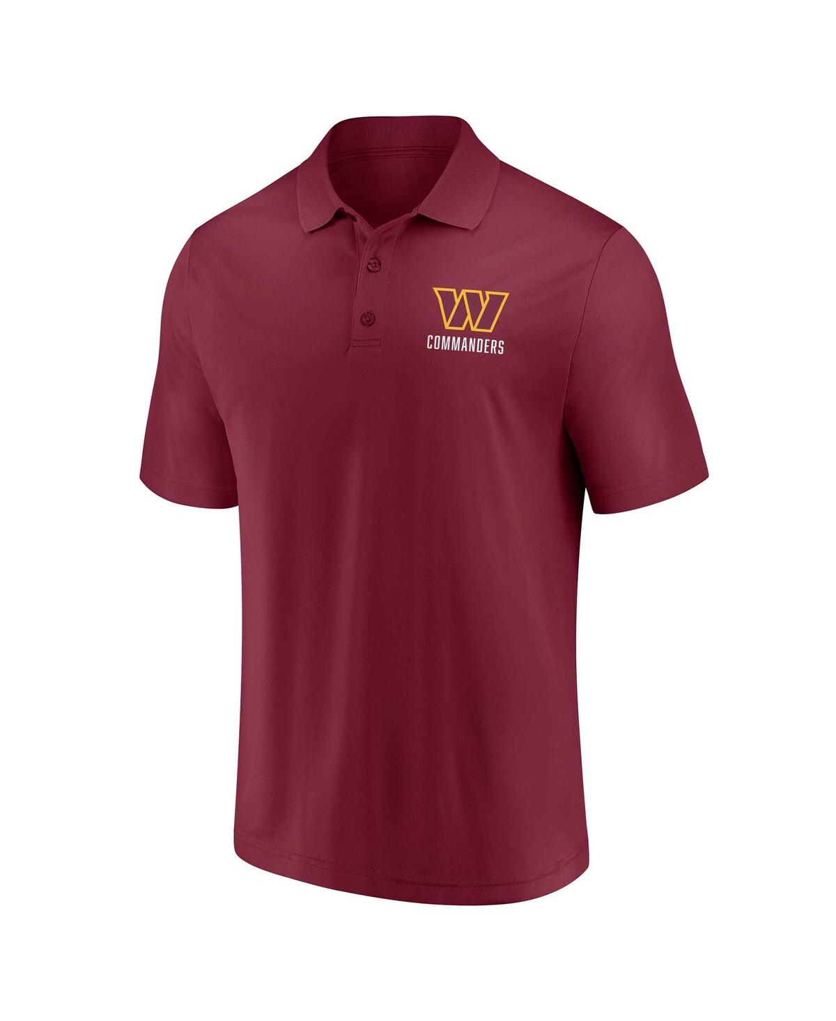 Men's Fanatics Burgundy Washington Commanders Lockup Two-Pack Polo Shirt Set - Burgundy