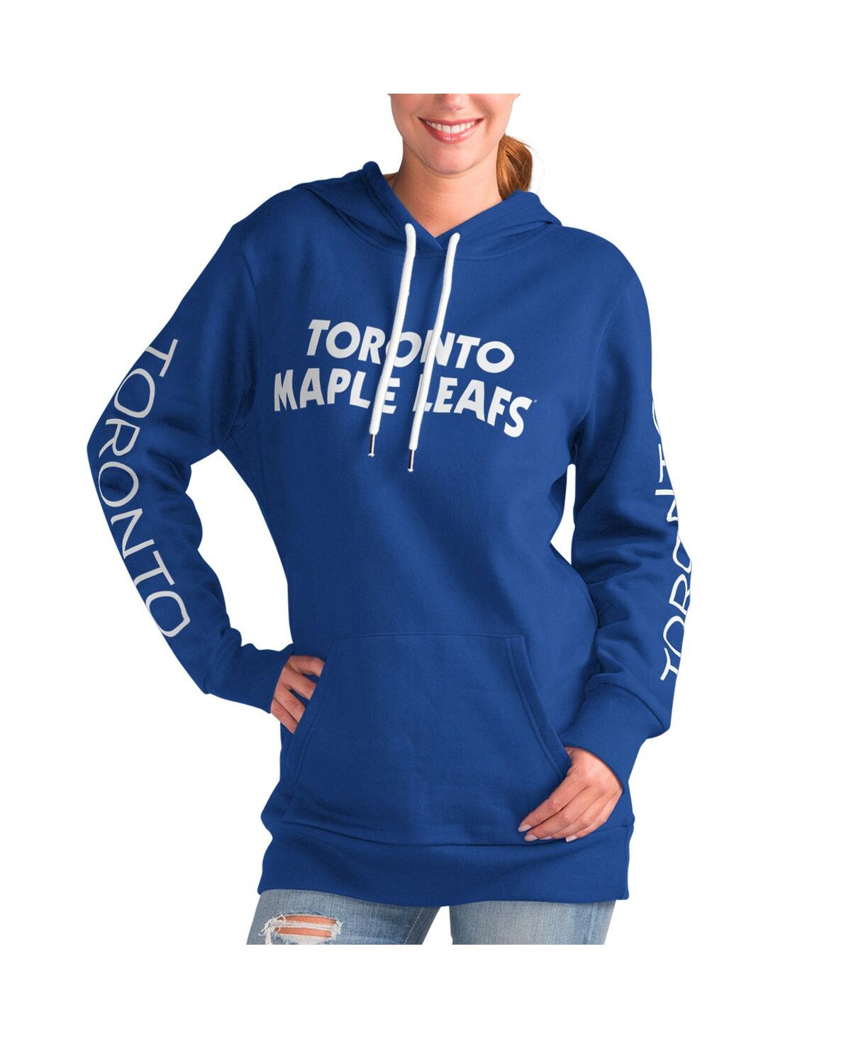 Women's G-iii 4Her by Carl Banks Blue Toronto Maple Leafs Overtime Pullover Hoodie - Blue