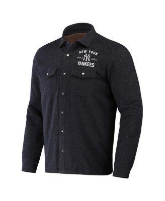 Men's Darius Rucker Collection by Black New York Yankees Ringstop&nbsp;Full-Snap Shacket