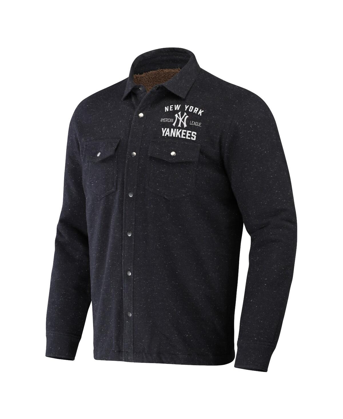 Fanatics Men's Darius Rucker Collection By  Black New York Yankees Ringstop Full-snap Shacket In Black