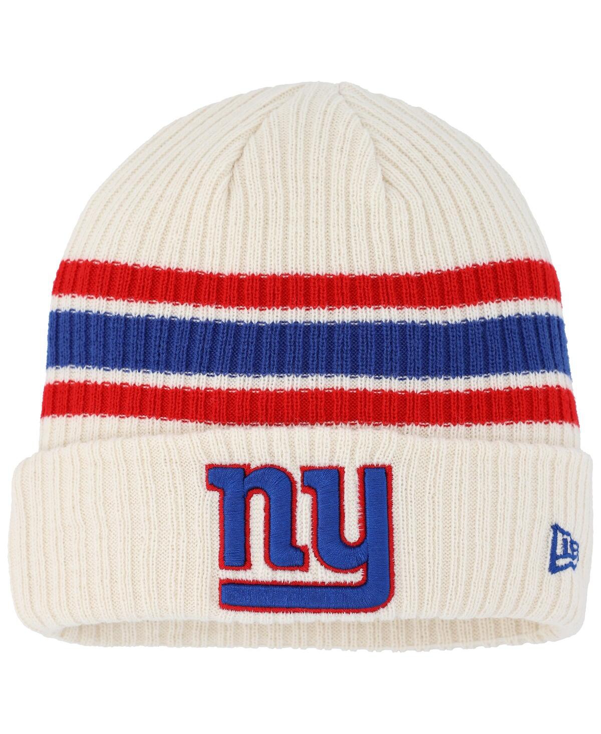 New Era Kids' Youth Boys  Cream Distressed New York Giants Vintage-like Cuffed Knit Hat