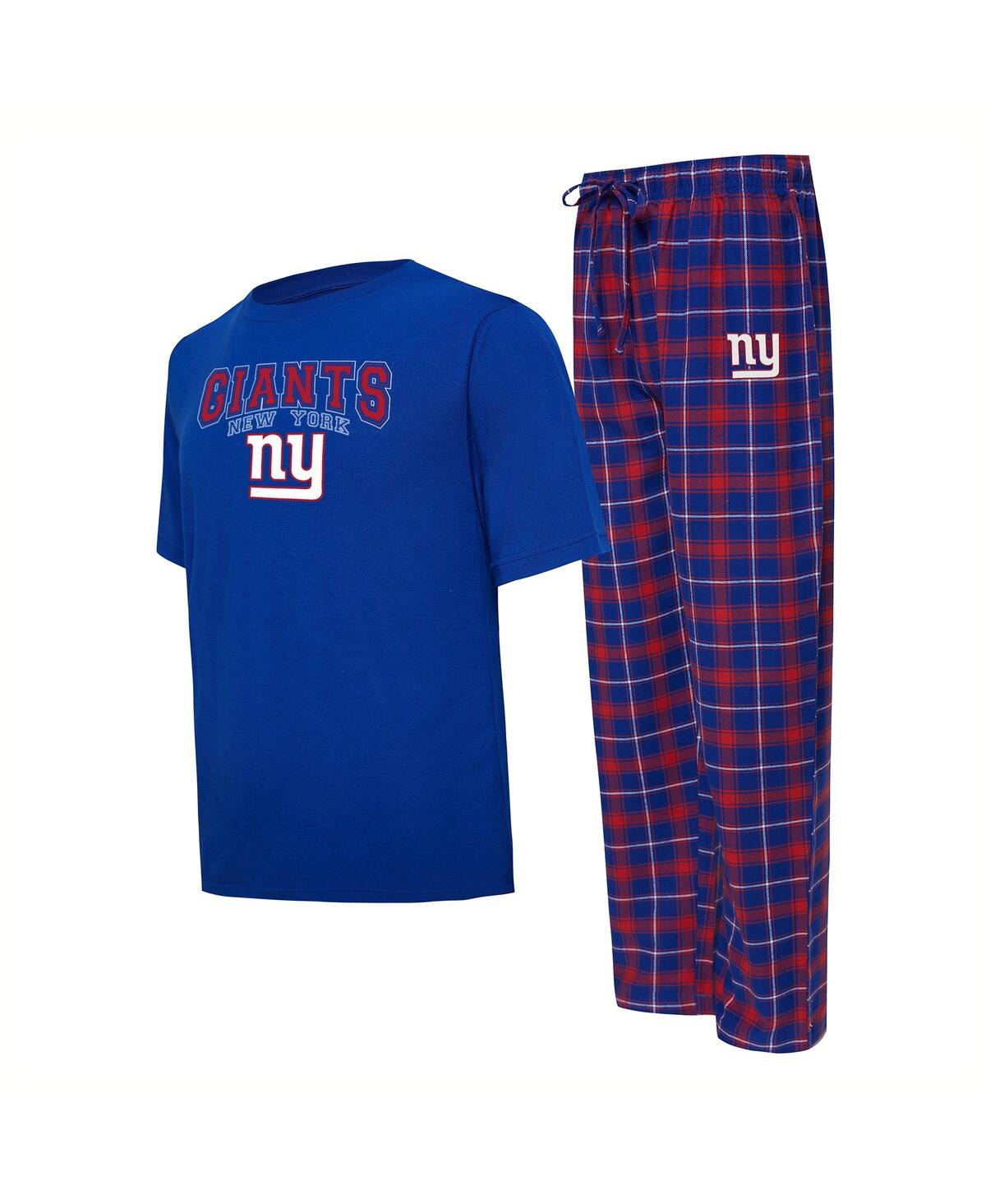 Shop Concepts Sport Men's  Royal, Red New York Giants Arctic T-shirt And Pajama Pants Sleep Set In Royal,red