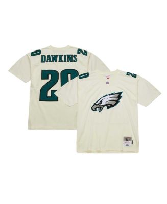 Men s Mitchell Ness Brian Dawkins Cream Philadelphia Eagles Chainstitch Legacy Jersey Macy s