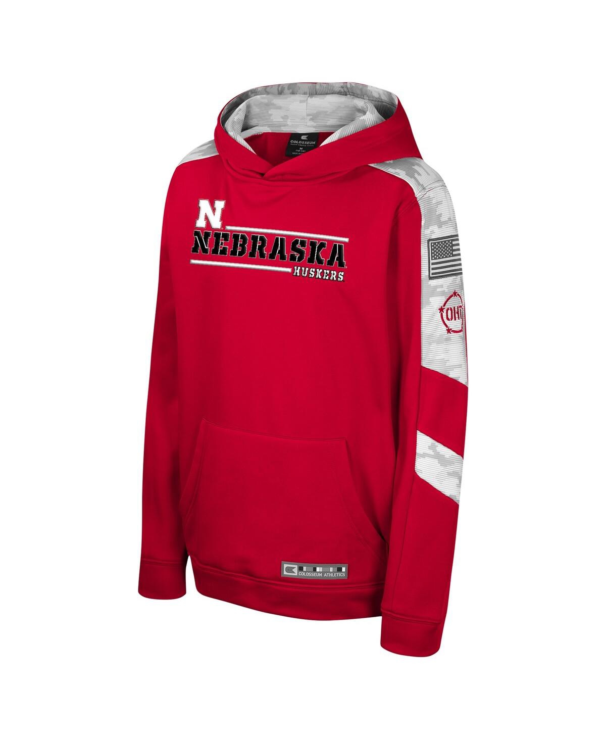 Colosseum Big Boys  Scarlet Nebraska Huskers Oht Military-inspired Appreciation Cyclone Digital Camo In Scarlet