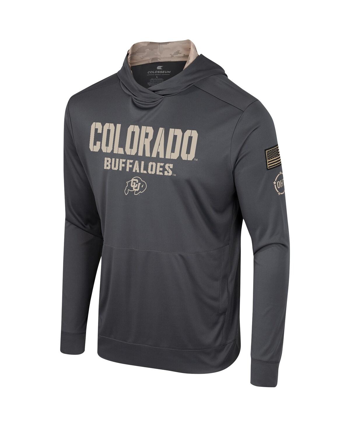 Shop Colosseum Men's  Charcoal Colorado Buffaloes Oht Military-inspired Appreciation Long Sleeve Hoodie T-