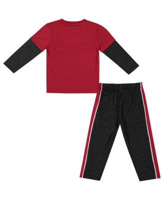 Toddler Boys Crimson, Black Alabama Crimson Tide Long Sleeve T-shirt and Pants Set