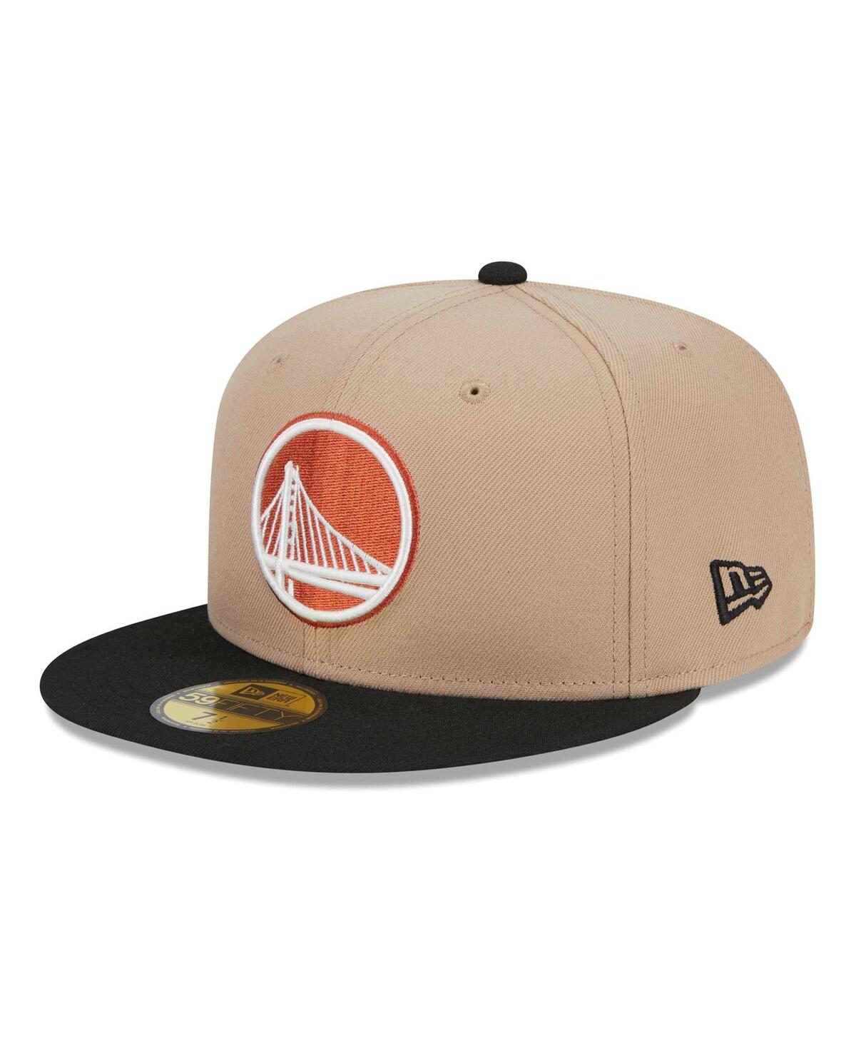 Men's New Era Black, Burnt Orange Logo 2-Tone 59FIFTY Fitted Hat - Black, Burnt Orange