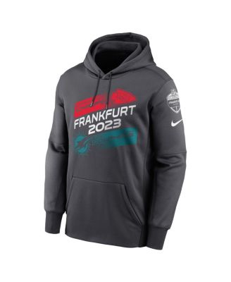 Men's Anthracite Kansas City Chiefs Vs. Miami Dolphins 2023 Frankfurt Game Pullover Hoodie