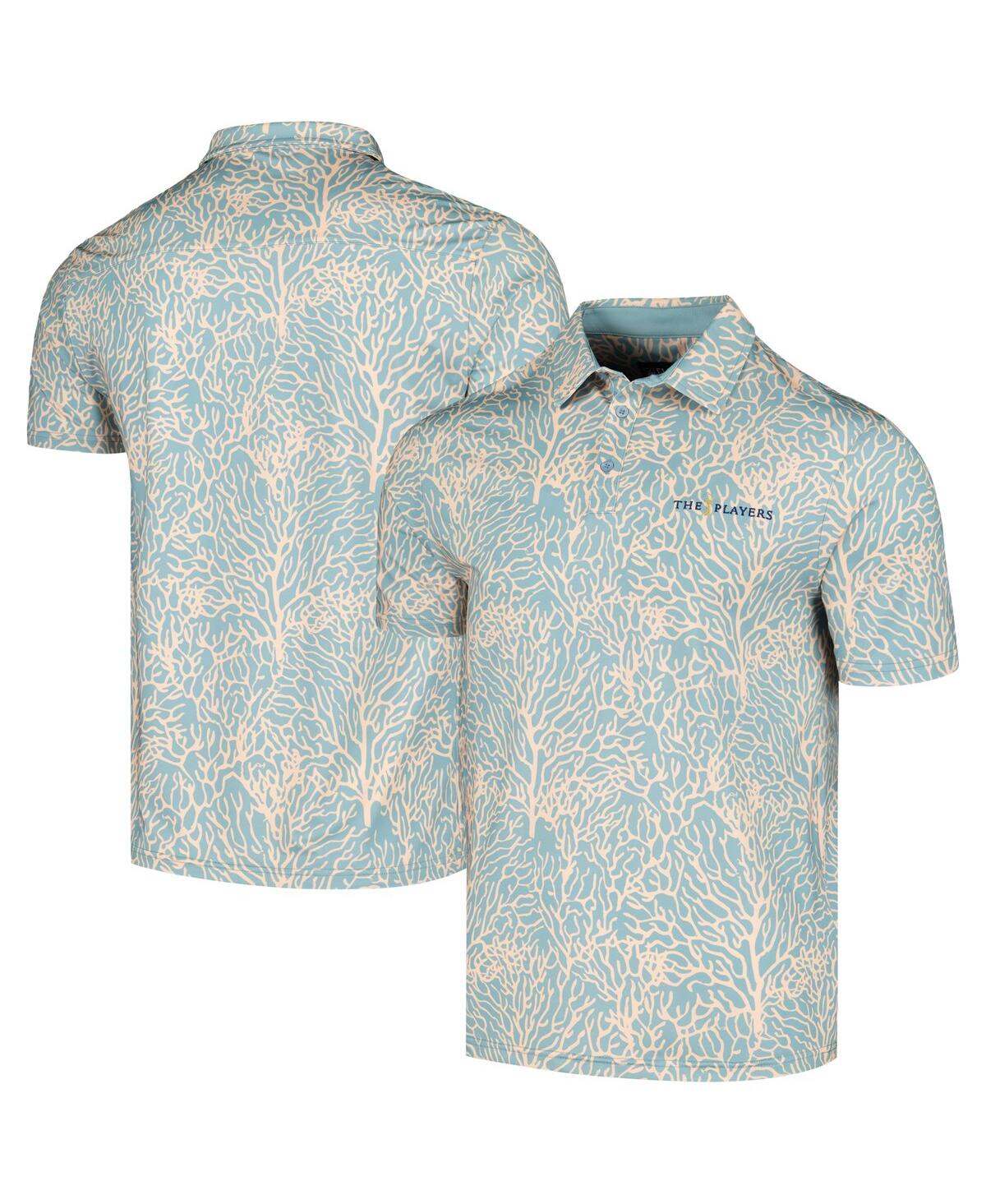 Men's Flomotion Blue The Players Coral Reef Polo Shirt - Blue