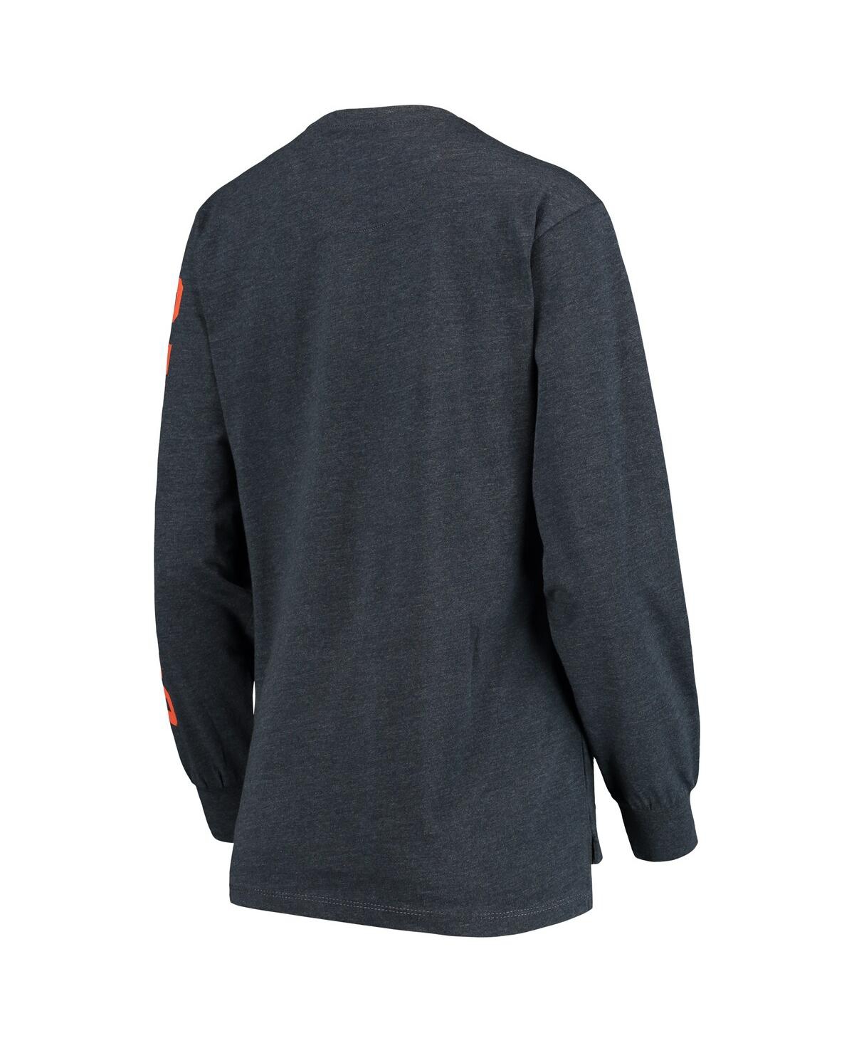 PRESSBOX WOMEN'S PRESSBOX NAVY VIRGINIA CAVALIERS TWO-HIT CANYON LONG SLEEVE T-SHIRT 