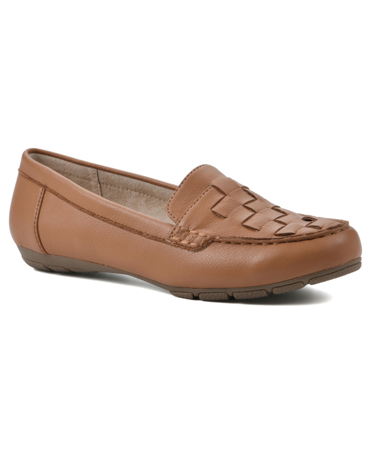 Shop Cliffs By White Mountain Women's Giver Moc Comfort Loafer In Tan Tumbled Smooth